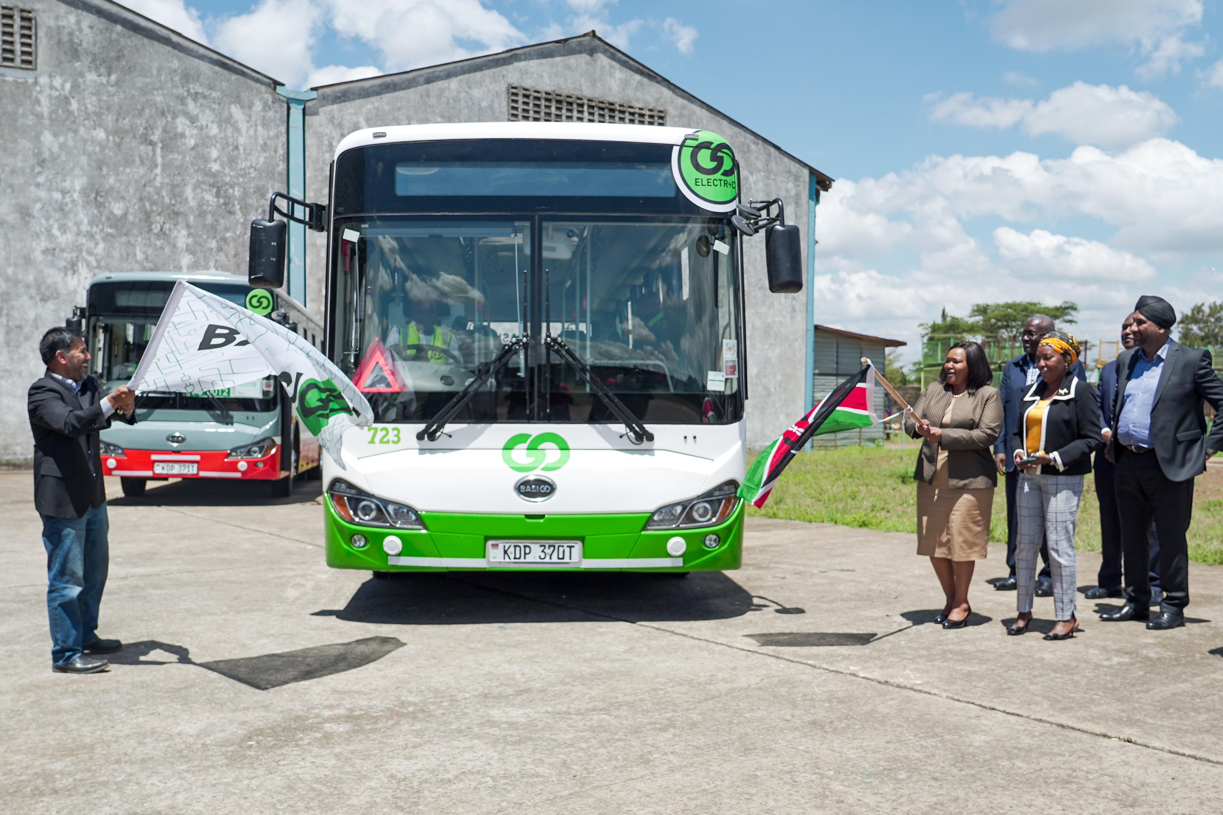 rolling out of Kenya’s first lot of electric buses courtesy of BasiGo Company. 