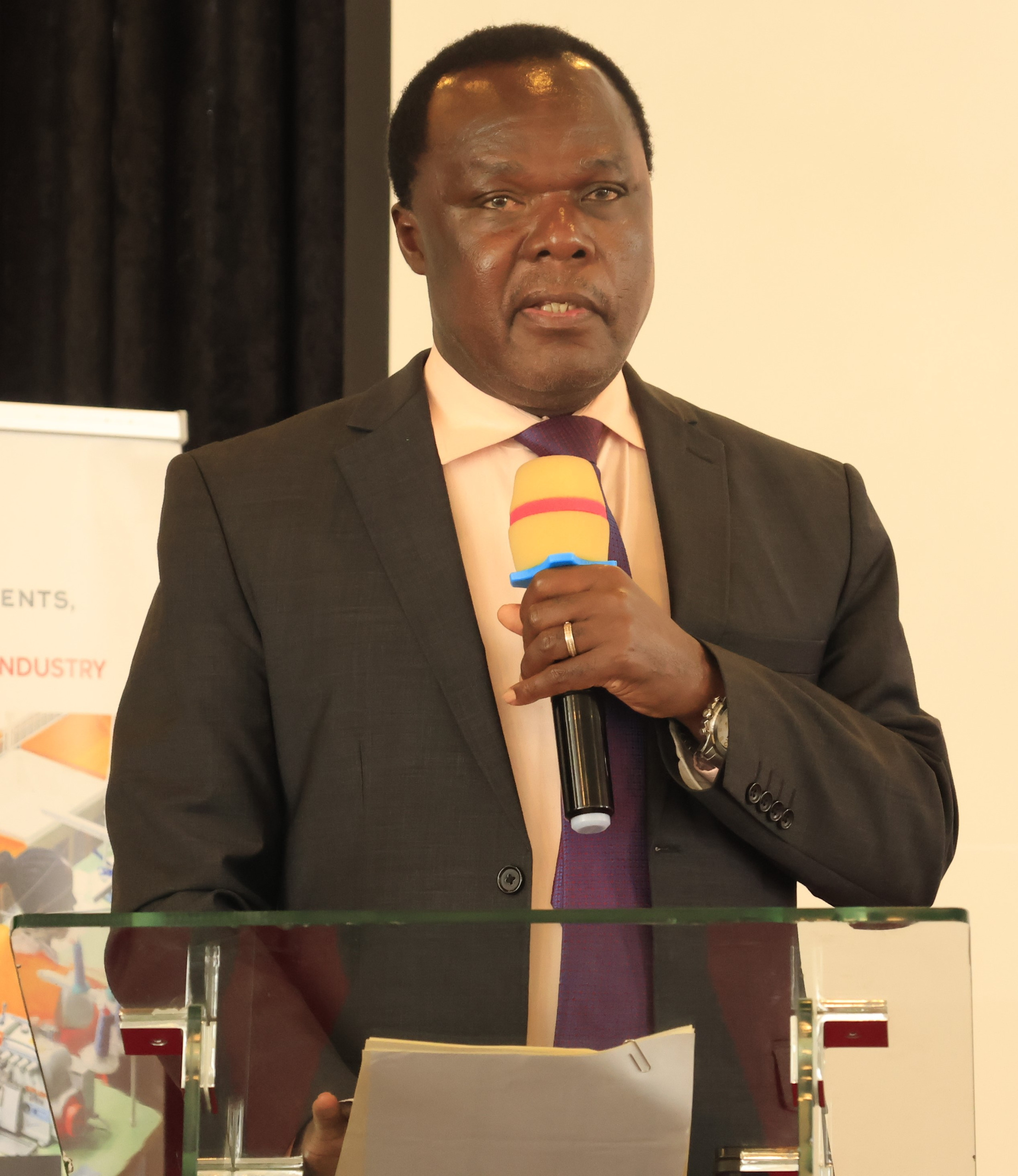 Principal Secretary, State Department for Industry addresses participants during the validation of the National Cotton, Textile, and Apparel Policy, held at PrideInn Azure on March 18, 2025. Photo by Salome Kahora
