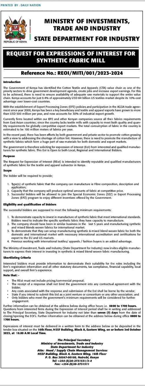 Expression of Interest