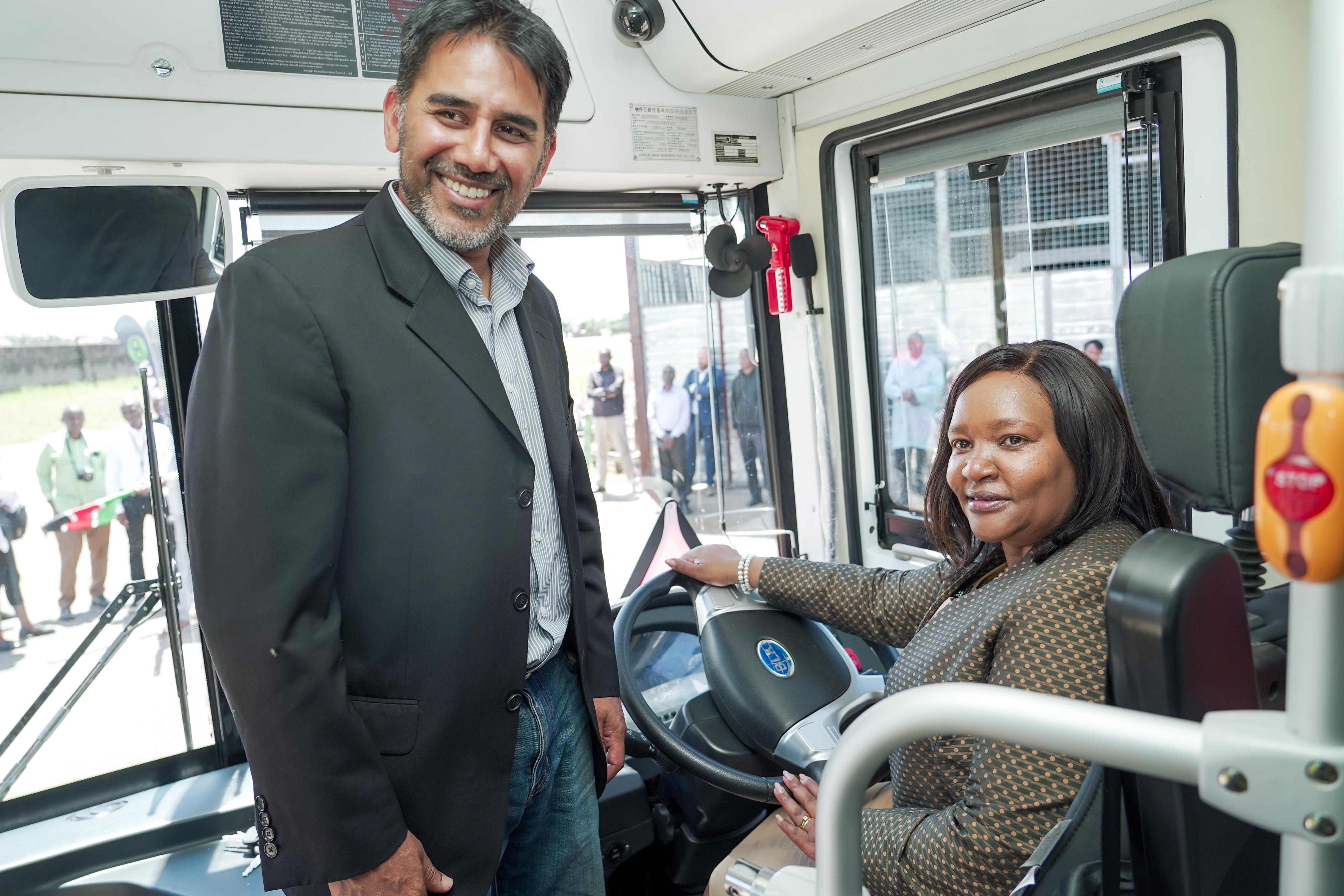 rolling out of Kenya’s first lot of electric buses courtesy of BasiGo Company. 