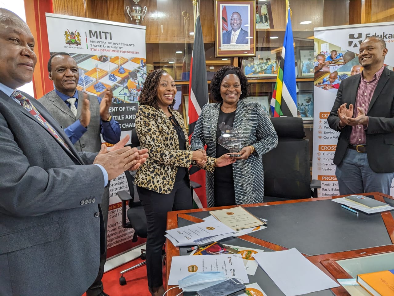 The State Department for Industry has signed a Memorandum of Corporation (MoC) with Edukans Kenya