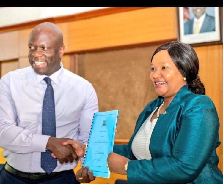 PS'S SIGN PERFERFORMANCE CONTRACT WITH CS REBECCA MIANO
